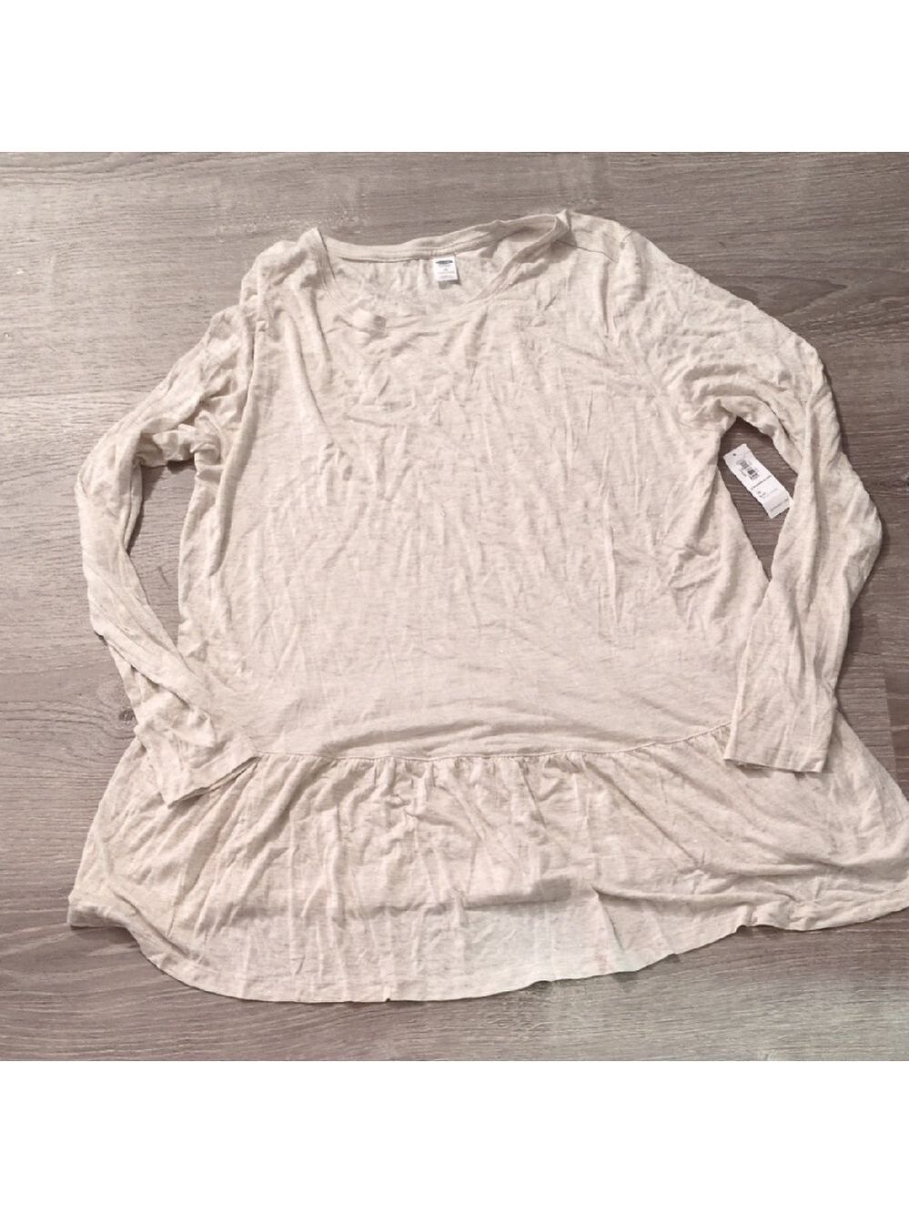 Old Navy Oatmeal Heather Glittery Long Sleeve Top Size 1X